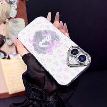 JURSUE Śliczne, zabawne, odporne na wstrząsy etui ochronne na telefon z motywem kawaii z osłoną obiektywu i paskiem na telefon, kompatybilne z 'em 17 Air 16 15 13 12 11 Pro Max IP 14 Plus dla kobiet i dziewcząt MZ5072