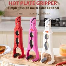 Hot Plate Gripper - 3-In-1 Hot Plate Gripper, Multi-Angle Anti-Scald Bowl Holder Clip, With Lock & Bottle Opener Includes For Hot Bowl Cozy Holder - Hot Pink - View 9