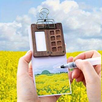 5pcs Portable Watercolor Travel Art Set| Color Palette, Paper Material, Travel Kit, Portable Upgraded Pocket Artist Set (Without Paint)