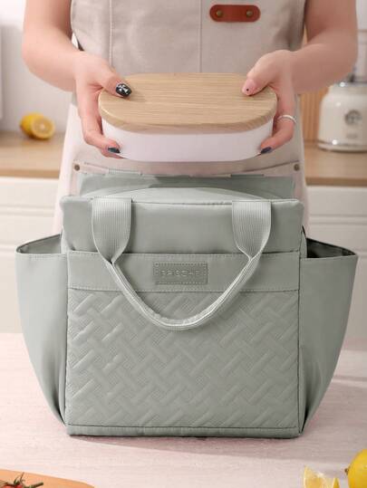 10L Large Capacity Solid Color Insulated Lunch Bag, Multifunctional Soft Leak-Proof Adult Lunch Tote Cooler Bag With Zipper, Portable Water-Resistant Thermal Tote Lunchbox Bag, Perfect Bento Bag For Office School VacationAnd Picnic, School Supplies School Accessories Classroom Organizer Bags Lunch Box Waterproof For Women For Men For Picnic For School Back To School