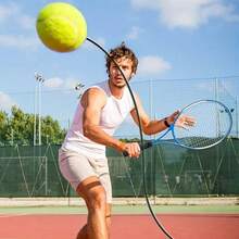 Bộ 1/4 quả bóng tennis cao su kèm lưới, bóng tập luyện bền chắc cho thanh thiếu niên và người lớn, dụng cụ tập luyện tennis màu vàng có dây treo di động, thiết bị tự luyện tập màu xanh lá cây phù hợp cho huấn luyện viên, người chơi và thú cưng, thiết kế cao su chất lượng cao, quà tặng thể thao hoàn hảo, phụ kiện cho người đam mê tennis, dụng cụ huấn luyện, phụ kiện thể thao thời trang, phù hợp cho các trận đấu cá nhân, luyện tập nhóm, phòng tập thể dục, giải trí tại nhà, quà tặng cá nhân hóa. - Nhiều màu - Xem 6