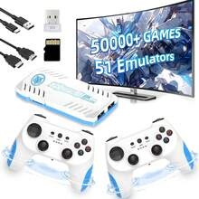 YIYI X10 Pro 2025 New Retro Game Console Game Stick, Built In 50000+ Retro Games 51 Emulator Console,4K HD Output Plug And Play Retro Gaming Stick,Cortex-A55,Plug & Play Video Games For TV 128G 1pc (Blue/White) - Nhiều màu - Xem 8