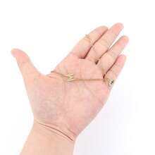 1pc Classic Initial Eye Pendant Golden Stainless Steel Chain Necklaces For Women - Yellow Gold - View 3