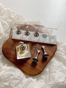 亚克力极光彩虹色矩形钻石形状美甲展示架，树脂水晶珠水钻复古韩国花朵激光 DIY 家居和户外女士母亲姐妹妻子女友婚礼美甲沙龙美容情人节使用