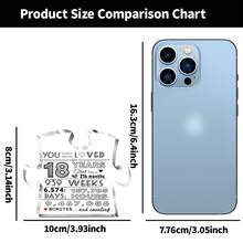 18th Birthday Acrylic Centerpiece Decor - "You've Lived 18 Years" Collage Design, Transparent PMMA Desktop Ornament, Suitable For Home And Bedroom, Perfect Gift, 18th Birthday Party Supplies, Birthday Party Decorations - Black - View 2