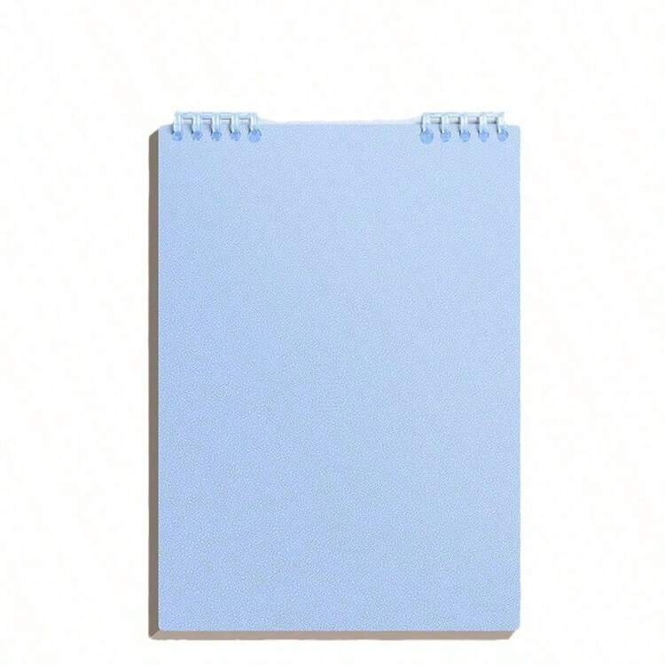 Pastel Blue Spiral Notebook, Single Piece Wirebound Journal With Smooth Paper For Notes, Journaling & Office Use, Portable Aesthetic Notebook For School, Home & Daily Planning - Màu xanh lam - Xem 4