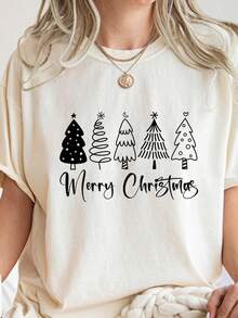 Christmas Shirt, Christmas Tree Shirt, Womans Holiday Shirt, Shirts For Christmas, W - trắng - Xem 1