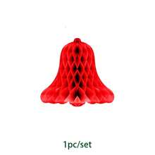 1/2/3pcs Festive Christmas Honeycomb Pendant Set - Colorful Paper Tree & Hat Bell Decorations For Winter & New Year Celebrations, Ideal For Holiday Tree Ornaments, Christmas Decorations