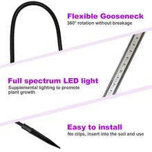 1 Set Luz de crecimiento de espectro de 3 colores regulable con enchufe USB, lámpara LED para plantas en maceta para uso en interiores, luz de cultivo de plantas para uso doméstico en invierno - Rojo, azul y amarillo - Ver 6
