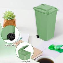 12 Pieces Practical Mini Desktop Trash Can (22 Oz), Multi-Functional Small And Compact Roadside Trash Bin With Lid - Small Plastic Desktop Waste, Unique Office Pen Holder, Compact Counter Waste Bin For Home, Kitchen And Desktop - 12pcs - View 8