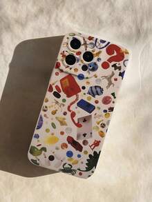 Floral Last Century Toy Liquid Silicone Mobile Phone Case Full-Body Protection Shockproof Anti-Fall TPU Soft Rubber Case Compatible With IPhone 13/11/17/17pro/16/14/15/15pro/15 Plus/15 Promax/7plus/8plus/X/Xs Max/Xr/11pro/12pro/13pro/14pro/12mini/13mini/11promax - Multicolor - View 4