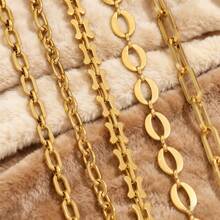 1米39.37英寸不锈钢高品质骨镀金字母O链卷链，适用于DIY珠宝制作材料 - 鏈條 - 查看 4