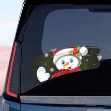 Pegatinas de Navidad para ventana divertidas calcomanías de doble cara de Papá Noel muñeco de nieve gnomo de elfo para decoración navideña de parachoques de ventana de coche muñeco de nieve de doble cara 5 unidades - como en la foto - Ver 1