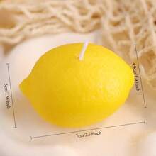 1 pieza Velas de aromaterapia con forma de fruta simulada - Velas de aromaterapia hechas a mano con forma de tomate, fruta estrella, naranja, fresa para decoración del hogar - Multicolor - Ver 12