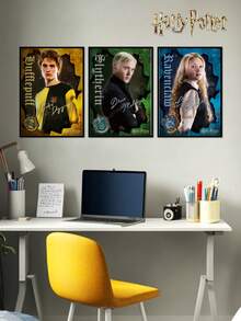 Harry Potter 7張海報「Wanted」系列，經典電影美學周邊電影海報，日報風格，適合DIY相框背景，走廊、臥室、辦公室、客廳牆面裝飾，返校季 - 彩色 - 查看 5