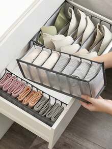 1件/3件套内衣收纳盒、袜子整理盒、文胸内裤抽屉分隔格、衣柜整理盒、家居必备3件套 - 彩色 - 查看 2