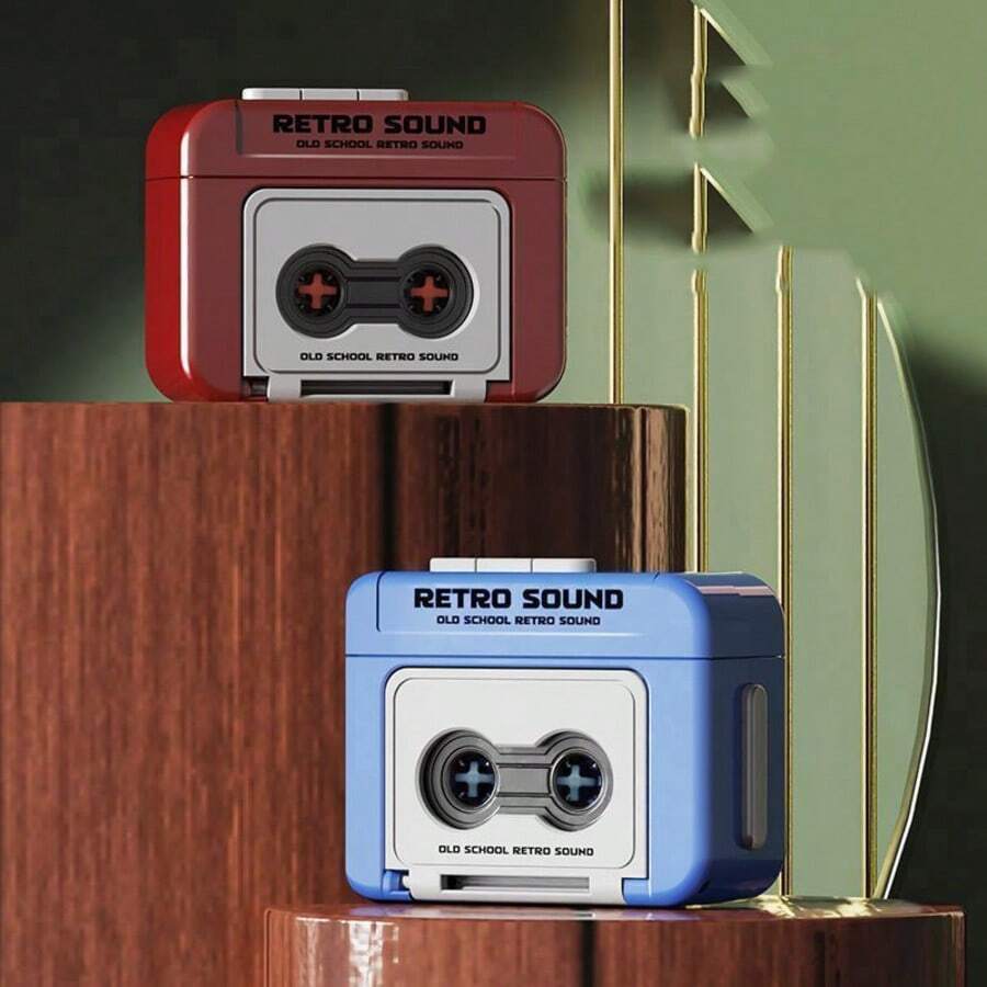 1 pieza Caja de música con estilo vintage, regalo de pareja, mini reproductor de música con colgante decorativo - colores mezclados - Ver 1