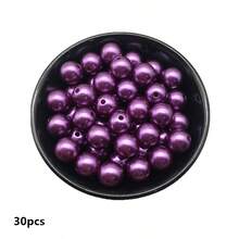4/6/8/10mm Purple Acrylic Round Beads For Jewelry Making Mobile Phone Chain DIY Fashion Bracelet Necklace Decoration Accessories - Purple - View 6