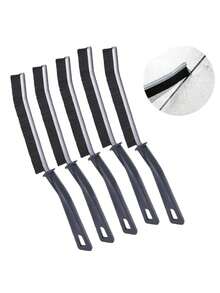 Multi-Functional Crevice Brush, Multi-Purpose Cleaning Brush Set, Kitchen & Bathroom Cleaning Supplies, Sink, Faucet, Bathtub, Kitchen Window Corners Cleaning Brush, Kitchen Essential, Suitable For Bathroom, Toilet, Kitchen, Windows, Faucets And Other Tight Spaces, Home Goods - Black - View 2