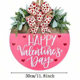 Decoración de corona de San Valentín, colgador de puerta de San Valentín, decoración para exteriores, colgante de pared, ¡agrega diversión a tu hogar!