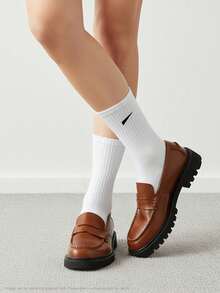 6 paires de chaussettes de sport décontractées, minimalistes et confortables, respirantes, convenant pour un port quotidien, résistantes aux odeurs et absorbant l'humidité, convenant pour l'automne/l'hiver, cadeau de Noël unisexe, minimalistes et confortables, design avec détails de maille, absorbant l'humidité, douces et lisses (6/5/3/1 paires) - Multicolore - Voir 8