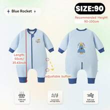 2.0 Tog Infant/Toddler Thick Warm Sleeping Bag, Long Sleeve, Suitable For Autumn/Winter