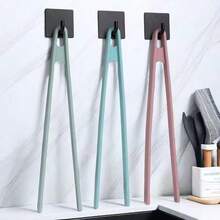 2pcs Silicone Food Tongs, V-Shaped Steak Clamp, All-Inclusive Barbecue Tongs For Buffet, Grilling, Bread - Multicolor - View 6