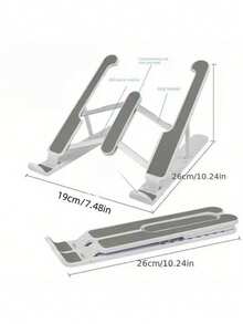 新款笔记本电脑支架，采用优质ABS和金属材质，稳固耐用，7档可调，便携可折叠，三档散热支架