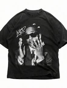 ASAP Rocky T-Shirt, Asap Graphic Tee, Rocky Merch, Rap Shirt, Vintage, Unisex Gift, Concert T-Shirt_1 - màu đen - Xem 1