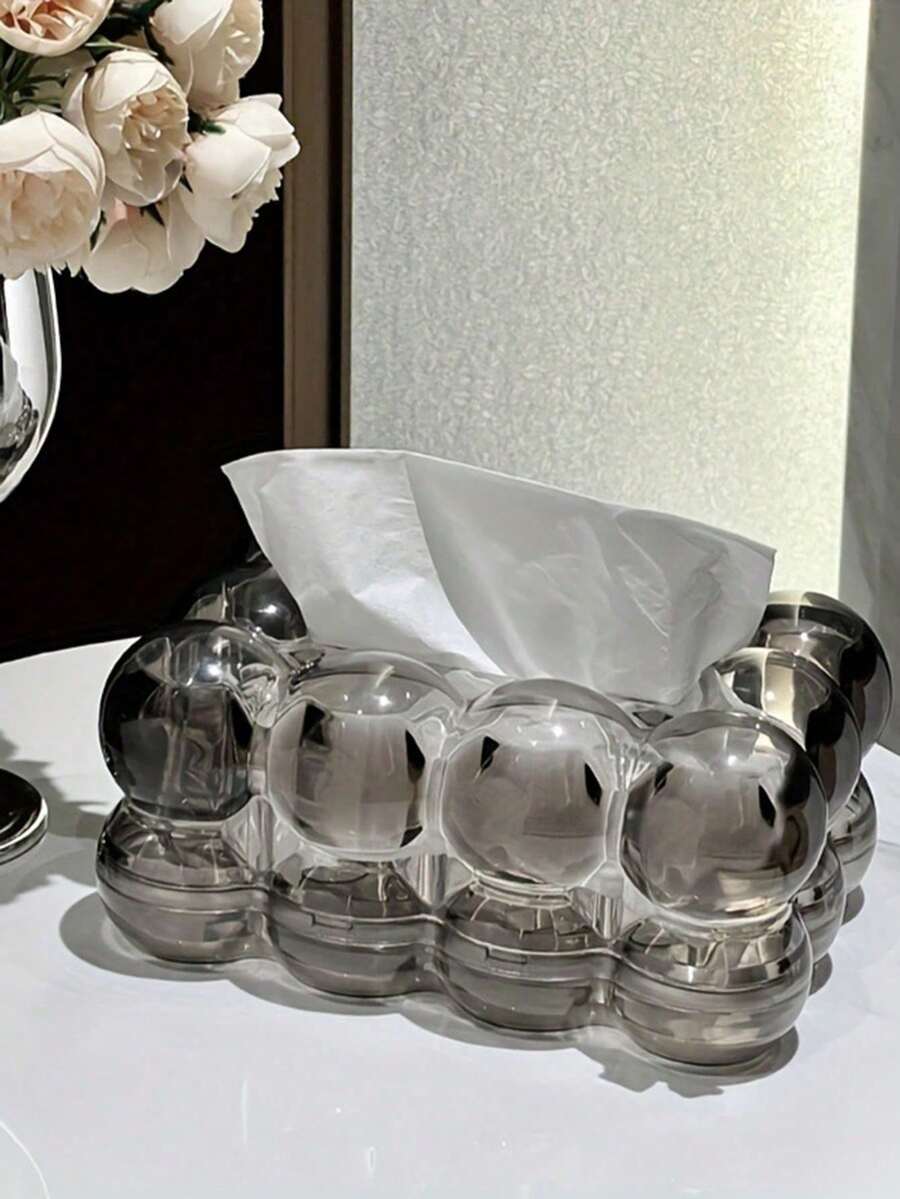 优雅的米色纸巾盒架——完美适用于客厅、茶几和餐厅,彰显奢华家居装饰风格 - 彩色 - 查看 1