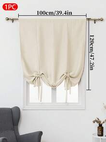 1 chiếc rèm cửa màu trơn, cản sáng tốt, có dây buộc, bảo vệ sự riêng tư, cách nhiệt, dây buộc điều chỉnh được, thiết kế kiểu túi luồn thanh treo, thích hợp cho phòng ngủ, phòng tắm, nhà bếp, phòng khách. - Nhiều màu - Xem 13