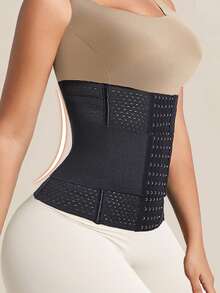 1 Chiếc đai nịt bụng định hình toàn thân, kiểu dáng ôm hai dây, cao 28cm, dùng để định hình vòng eo, giúp thon gọn bụng và tạo dáng thon gọn cho nữ. - màu đen - Xem 3