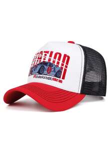 2026新款时尚透气网眼帽，汽车标志刺绣独特创意卡车帽，街头嘻哈风格户外日常通勤装饰帽，男女通用休闲运动遮阳帽，滑板帽 - STATION跑車 - 查看 4