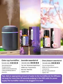 一个300毫升车载空气清新剂,室内香氛加湿器,USB供电,两种工作模式,7色LED灯,缺水智能关机,静音喷雾,方便的精油扩散器,非常适合房间装饰、办公室、客厅、汽车使用,也是送给女性的精美礼物。 - 彩色 - 查看 12