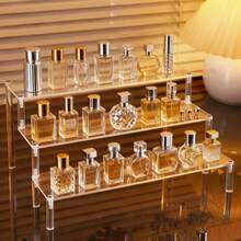 1 قطعة رف عرض متعدد الطبقات شفاف بشكل درجات من البلاستيك الأكريليك بطول 30 سم (11.81 بوصة). رف متعدد الطبقات أكريليك متعدد الاستخدامات لتخزين وعرض المجموعات والديكور المنزلي والعطور والمستحضرات التجميلية وحامل المجوهرات. - شفاف - مشاهدة 3