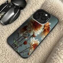 Funda de Teléfono Diseño Floral Transparente con Flores Blancas y Marrones para  14 Pro Max  13 Pro  Galaxy S23 S22 Plus Ajuste Universal para Todas las Estaciones Opción de Regalo Ideal - Negro - Ver 5