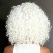 Platinum White Kinky Curly Bob Wig Human Hair 13x4 Hd Transparent 250% Density Short Deep Wave Human Hair Wig Glueless Wigs Pre Plucked Bleached Knots With Baby Hair For Women Perfect For Every Occasion Look Fabulous For Less - 鉑 - 查看 7