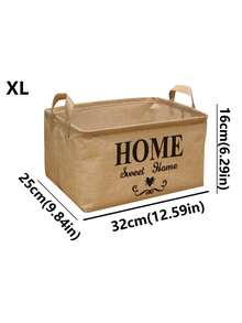 Multi-Pack Foldable Storage Baskets With Printed Designs, Available In Printed Round And Printed Square Styles, Washable Storage Bins For Clothes, Household Items, Bedroom, Desk, Closet, Kitchen Organization - Khaki - View 11