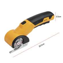 Cordless Electric Scissors Cardboard Cutter USB Rechargeable Electric Fabric Scissors Cutter For Leather Carboard Carpet Cloth - Màu vàng - Xem 7