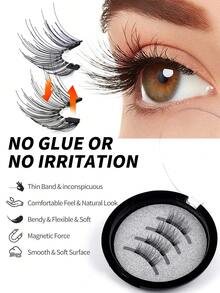MAANGE Bộ 2/1 cặp mi giả từ tính nửa dải, không cần keo, mi giả ngắn từ tính, tạo vẻ tự nhiên, mi giả mắt mèo nửa dải tiện dụng, có thể tái sử dụng, phù hợp cho nối mi, phù hợp cho mắt mí sụp, quà tặng cho các blogger làm đẹp, mi giả, lông mi, dụng cụ trang điểm, đồ dùng cần thiết cho người mới bắt đầu, quà tặng ngày lễ - Nửa mắt chéo - Xem 5