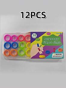 Fidget Silicone Sensory Ring, Soft Skin-Friendly Pressable Stress Relief Ring, Adult Office Commuting Desktop Decompression Tool, Daily Relaxation Valentine's Day Gift - Multicolor - View 11