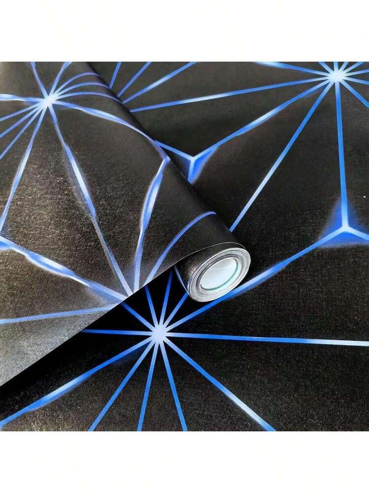 1卷简约经典可移除可重复使用自粘乙烯基壁纸，适用于书房、客厅、餐厅、浴室、卧室墙面，商业和住宅用途，宿舍、商店、厨房、浴室、家具翻新、桌面、衣柜边缘、可移除壁纸、家具、电器、防水、防污、吸音、豪华平面贴纸，方便家居装饰、电视背景墙贴纸、橱柜、梳妆台，让您的家焕然一新。 - 藍色 - 查看 12