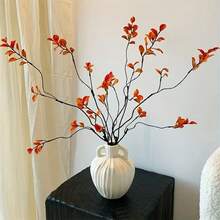 1PC/2PCS, 39.37-Inch Artificial Red Berry Branches, Holly Berry Branches Are Suitable For Autumn And Winter Decoration, Chinese New Year, Easter, St. Patrick's Day, Weddings, Parties And Home Table Center Decoration.