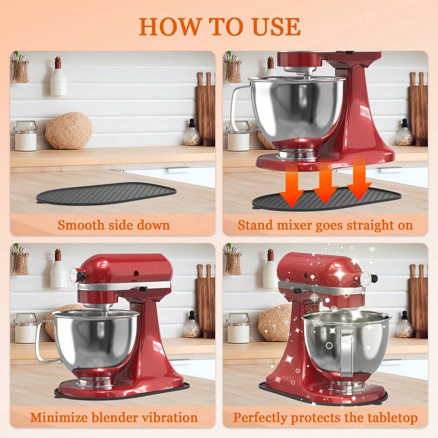 KitchenAid 5-Quart Stand Mixer Anti-Slip Pad, Easy To Clean, Anti-Vibration, Mixer Accessories, Kitchen & Baking Supplies - Multicolor - View 1