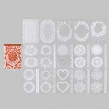 30 Sheets/Pack Retro Art Basics Versatile Lace Borders Scenery Scrapbook Supplies PET Waterproof Stickers Small Fresh Flowers Plants Little Bear Love Diary Bookkeeping Materials Decoration Collage Cute Stickers For School Stationery Supplies - Multicolor - View 16