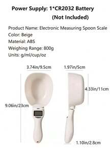 1pc Electronic Measuring Spoon Scale 800g, Household LCD Display Digital Measuring Scale Spoon, Kitchen Food Spoon Scale, Foldable Measuring Spoon