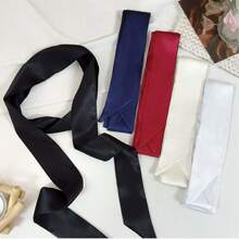 1 chiếc thắt lưng bản rộng bằng lụa satin thời trang, mũ đội đầu đa năng cho nữ, thích hợp cho váy cưới, nơ buộc, phụ kiện trang trí tóc - Nhiều màu - Xem 3