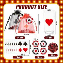 D97 Pcs Casino Party 2 Oz Cups Gift Bulk With Organza Bag And Greeting Card Casino Night Theme Souvenirs For Birthday Las Vegas Game Night Decoration Poker Cards Chips Drinking Small Cups - như hình ảnh - Xem 2
