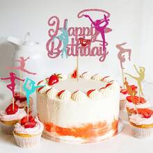 13 chiếc đầu trang trí bánh hình vận động viên thể dục dụng cụ lấp lánh đầu trang trí bánh cupcake hình vận động viên thể dục dụng cụ trang trí tiệc hình bóng vận động viên thể dục dụng cụ trang trí bánh cho tiệc tắm em bé - Nhiều màu - Xem 6