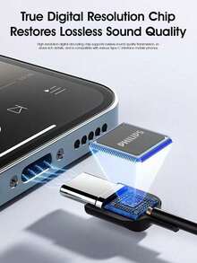 Philips TAE1120 Wired Earbuds, 2025 New Model, In-Ear, Sports Gaming, High-Fidelity Sound, USB-C